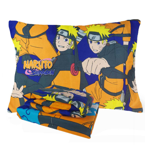 Jogo de Cama Infantil Solteiro Estampado Naruto Microfibra 1,40 m x 2,20 m  Com 3 Peças no Shoptime