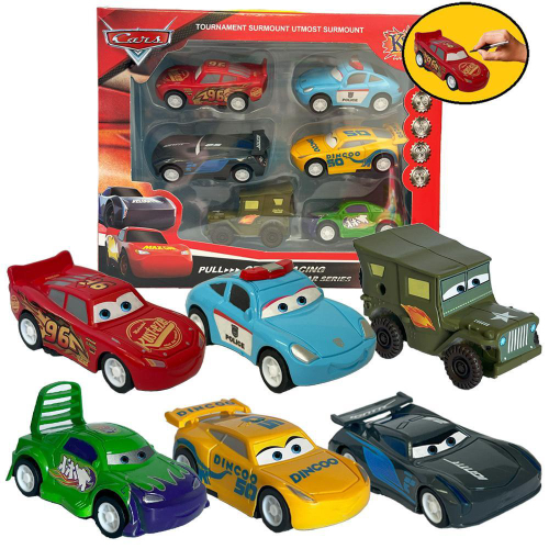 Kit 6 Carrinhos de Corrida a Fricção Infantil