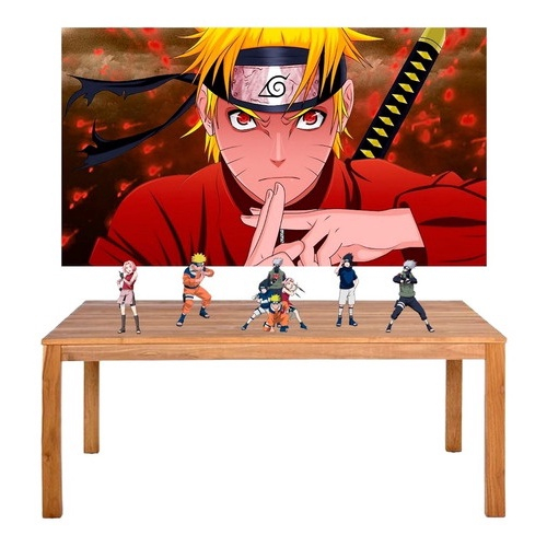 Kit Decoração de Festa Naruto Completo Painel Grande