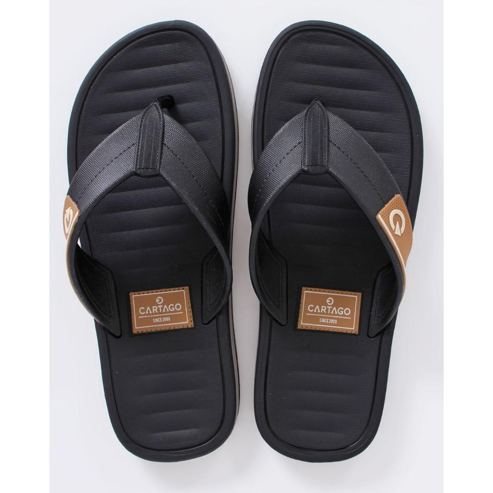 Chinelo masculino outlet cartago couro