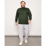 Calça Plus Size Masculino Jogger Sarja Cinza