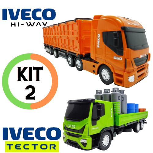 Caminhão Graneleiro Miniatura Brinquedo Iveco Hiway Laterais