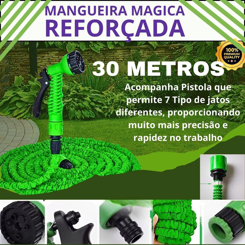 Mangueira Mágica Retrátil Reforçada Flexível Elástica Expansível Leve com 7  funções em Promoção na Americanas
