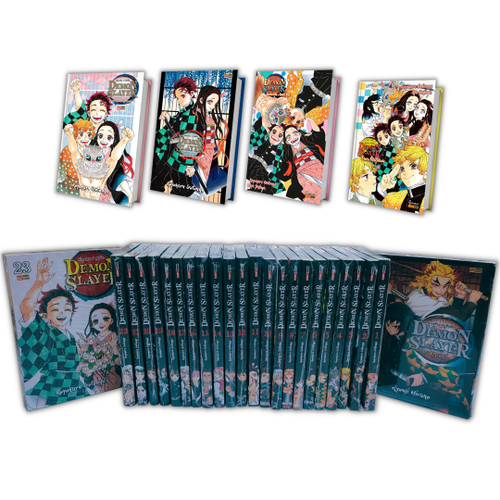 Demon Slayer Mangá Vol. 1 Ao 23 + 5 Volumes Extras - Kimetsu No