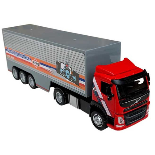 Caminhão Volvo Container Welly 1:64 Vermelho no Shoptime