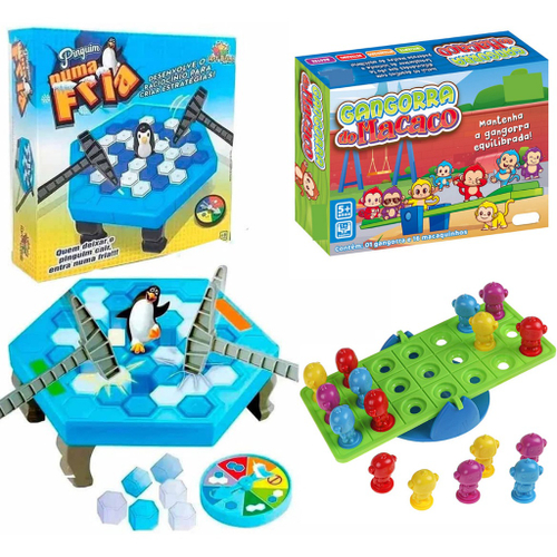 Kit Jogo Pula Pirata Barril + Jogo Hipopótamo Papa Tudo - Linha