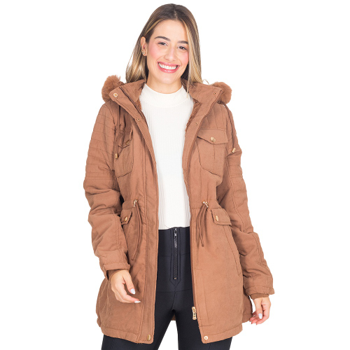 Parka 2024 peluciada feminina