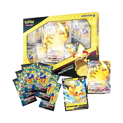 Caixa Box Cards Pokémon Pikachu Vmax 51 Cartas - Copag em Promoção