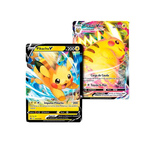 Caixa Box Cards Pokémon Pikachu Vmax 51 Cartas - Copag em Promoção