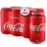 Refrigerante Coca Cola Lata 350Ml (6 Latas)