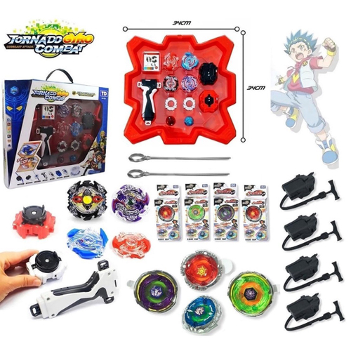 Kit 4 Beyblade Burst Elemento X + Sword Valtryek V5 Hasbro c/2 Lançador 1  Grip em Promoção na Americanas