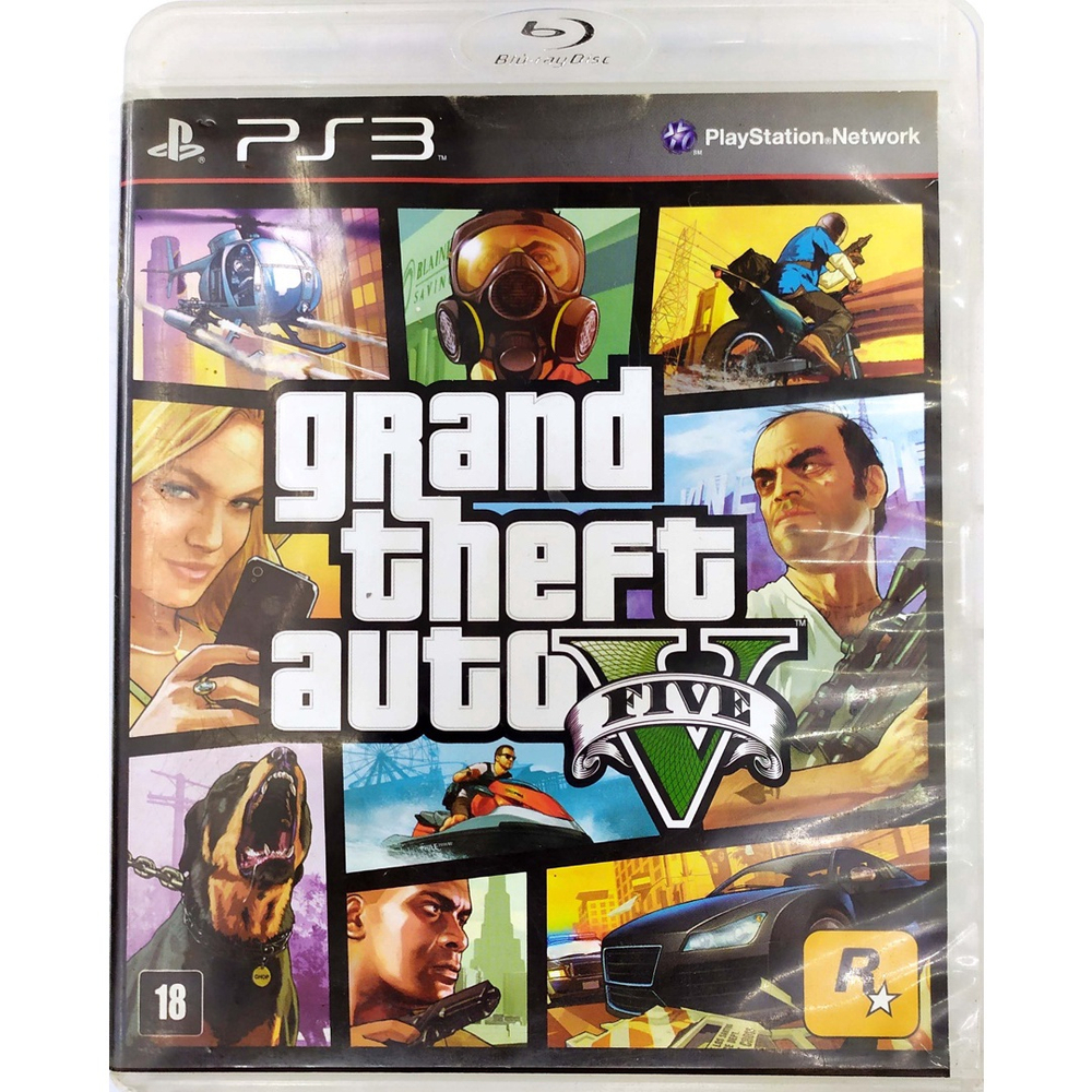 Jogo GTA 5 V Grand Theft Auto V- Ps3 - Midia Fisica - Usado