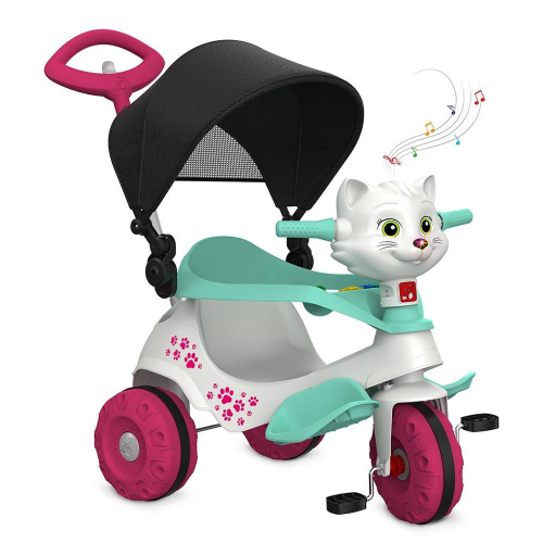 Triciclo Mototico Passeio Pedal Rosa 693 Velotrol Infantil Motoca