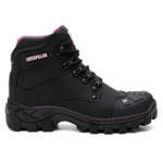 Bota caterpillar couro rosa + boné em Promoção na Americanas