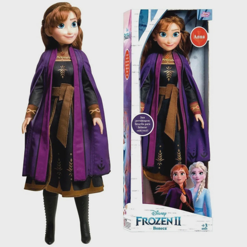 Kit Boneca Elsa e Anna Frozen Gigante 55cm Articulada Realista