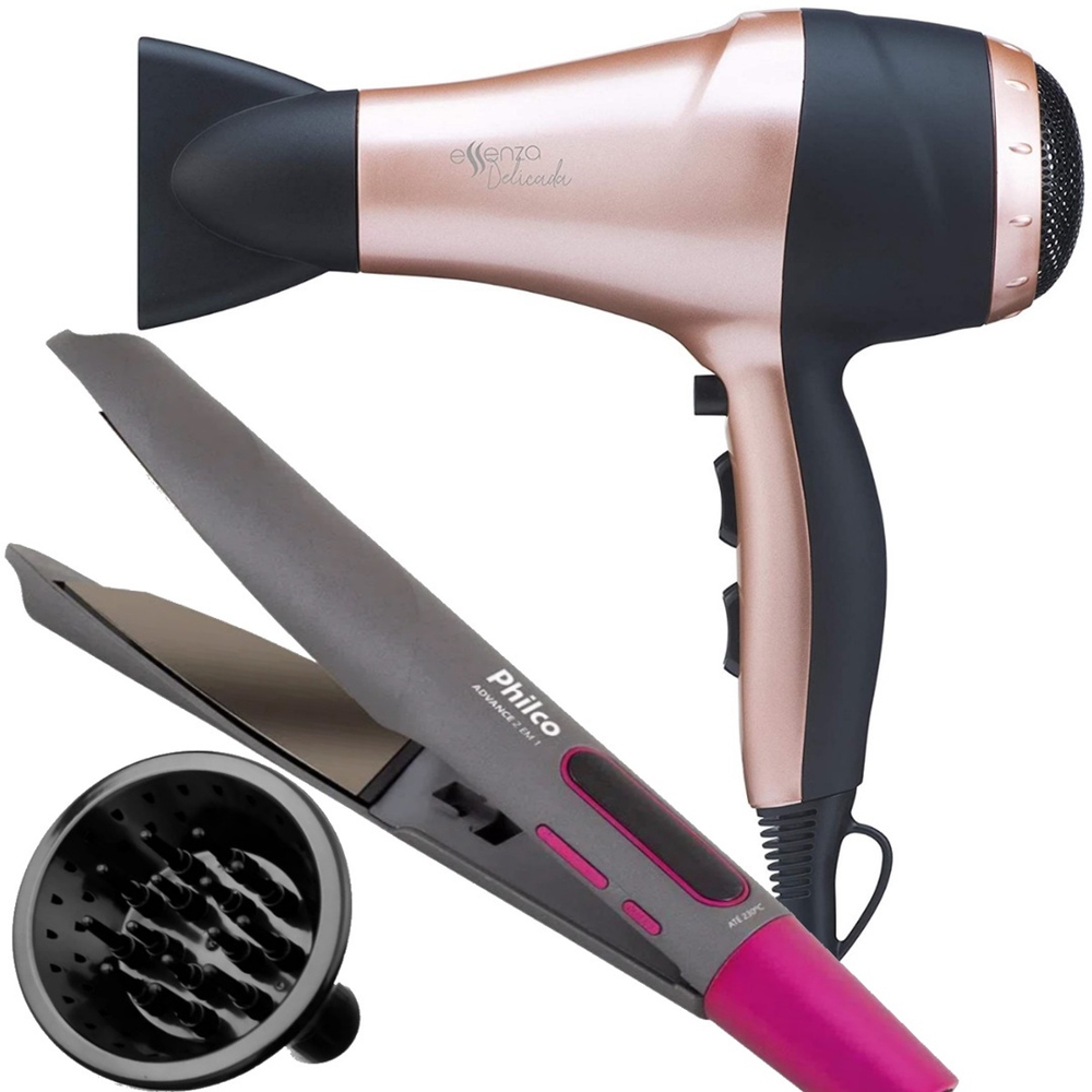 Secador de cabelo profissional 2500w salão e modelador 32mm - Philco -  Secador de Cabelo - Magazine Luiza