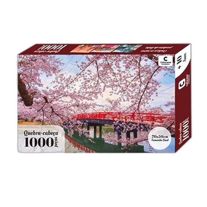 Jogo Quebra Cabeça Puzzle Cerejeiras De Kyoto 1000 Peças