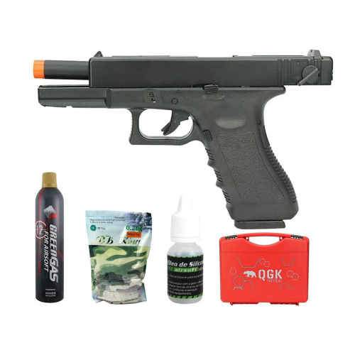 Pistola de Airsoft Gás GBB Green Gás 92 A2 Silver 6mm Blowback Full Metal -  QGK