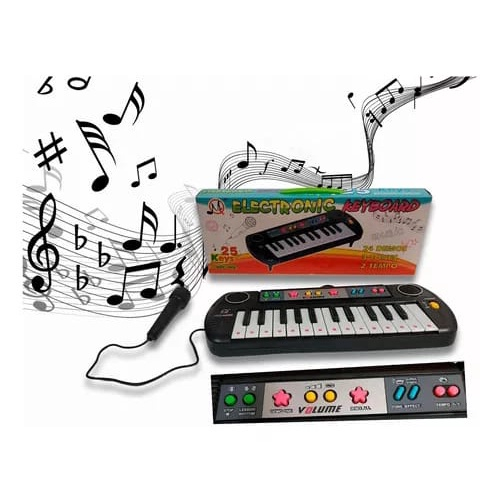 Piano Teclado Infantil Brinquedo Crianca Microfone Cantar Karaoke