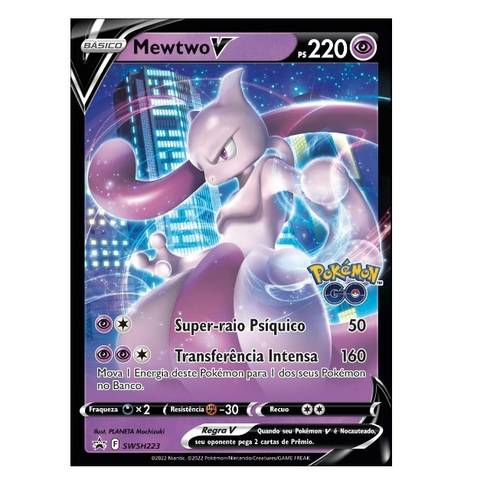 Carta Mewtwo V Original Pokémon Go, Brinquedo Copag Usado 87468717