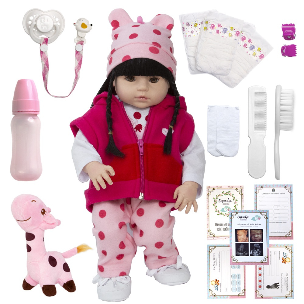 Boneca Reborn Morena Princesa Fofinha Corpinho 100% Vinil no Shoptime