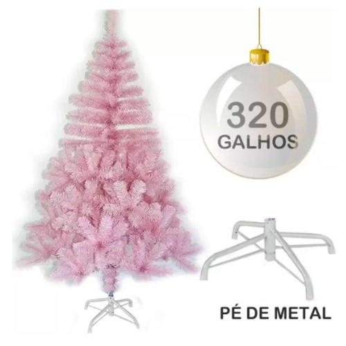 Árvore de Natal Rosa, Item de Decoração Importada Usado 91252381