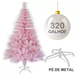 Árvore De Natal Rosa 1,20m 220 Galhos Enfeites 57 Itens Pisca Pisca Led  Colorido 110v em Promoção na Americanas