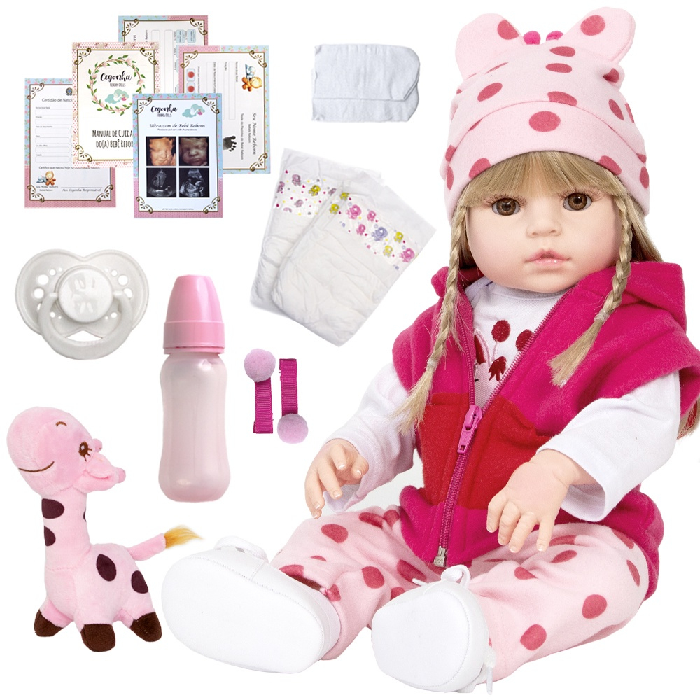 Boneca Bebê Reborn Grande Morena 52cm Silicone + Enxoval - Cegonha Reborn  Dolls - Bonecas - Magazine Luiza