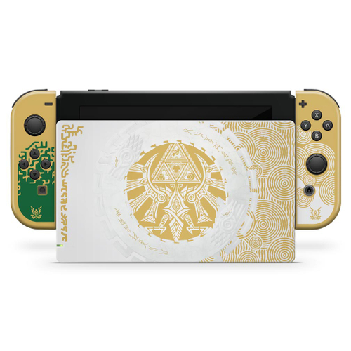 Legend of Zelda White Gold Nintendo Switch OLED Skin