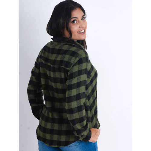 Camisa Xadrez Verde Plus Size Feminina - marytheo