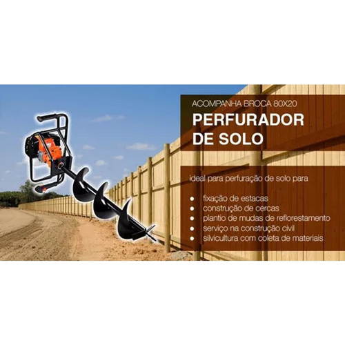 Perfurador de Solo Vulcan VPS520 Para Uso na Construção Civil Com