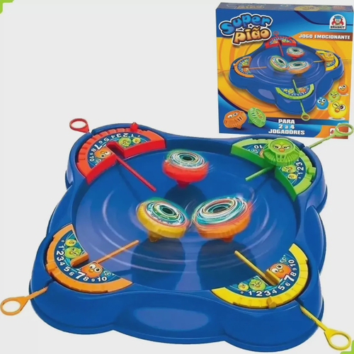 Pião 4 Und. Spin Battle Arena Jogo Brinquedo Infantil Bbr