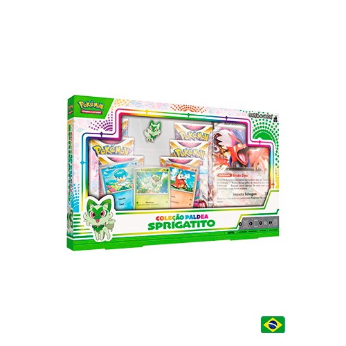 Box Pokémon Coleção Paldea Quaxly com 40 Cartas - Copag