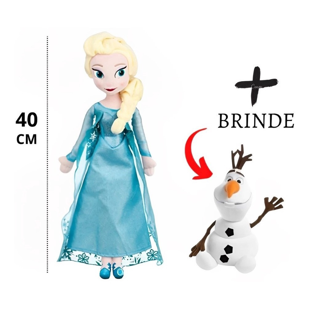 Boneca De Pelúcia Elsa Frozen Princesa Disney 40 Cm em Promoção na  Americanas