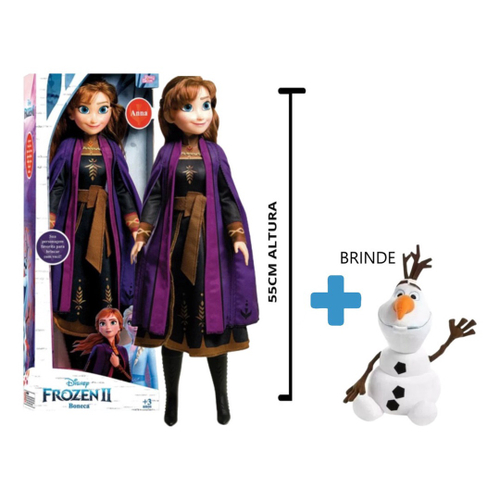 Boneca Frozen Anna Grande Brinquedo Disney 80 Cm na Americanas