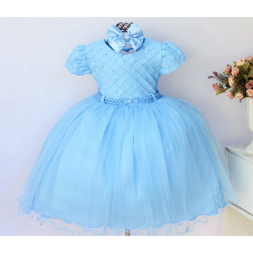 Vestido Daminha Social Azul Princesa Cinderela Aniversário em Promoção na  Americanas