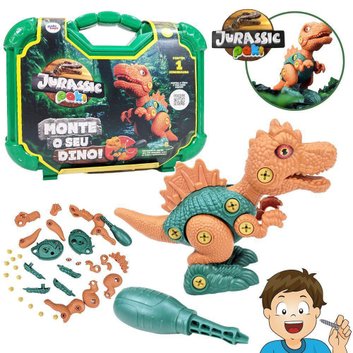 Maleta Monte seu Dino Jurassic - Majoca Colorê Brinquedos Educativos