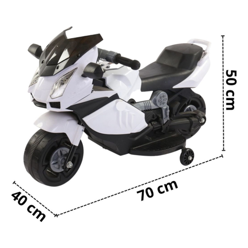 Mini Moto Eletrica Infantil Branca no Shoptime