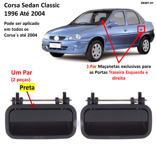 Porta Traseira Direita Completa Corsa Classic 2001 Sedan