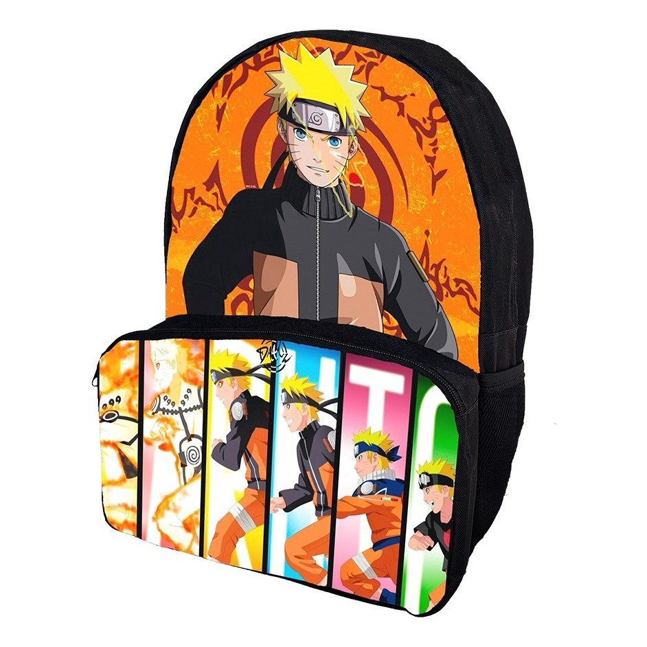 Mochila Bolsa Escolar Naruto Anime Aldeia Da Folha Lançamento