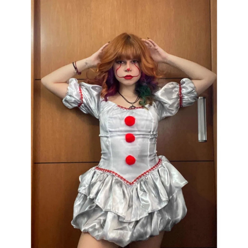 Fantasia do Palhaço Pennywise - Halloween - Adulto Feminina