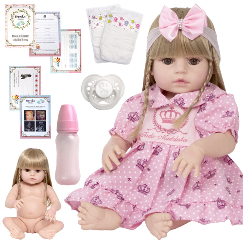 Boneca Infantil de Roupa Fada Madrinha Realista - Cegonha Reborn