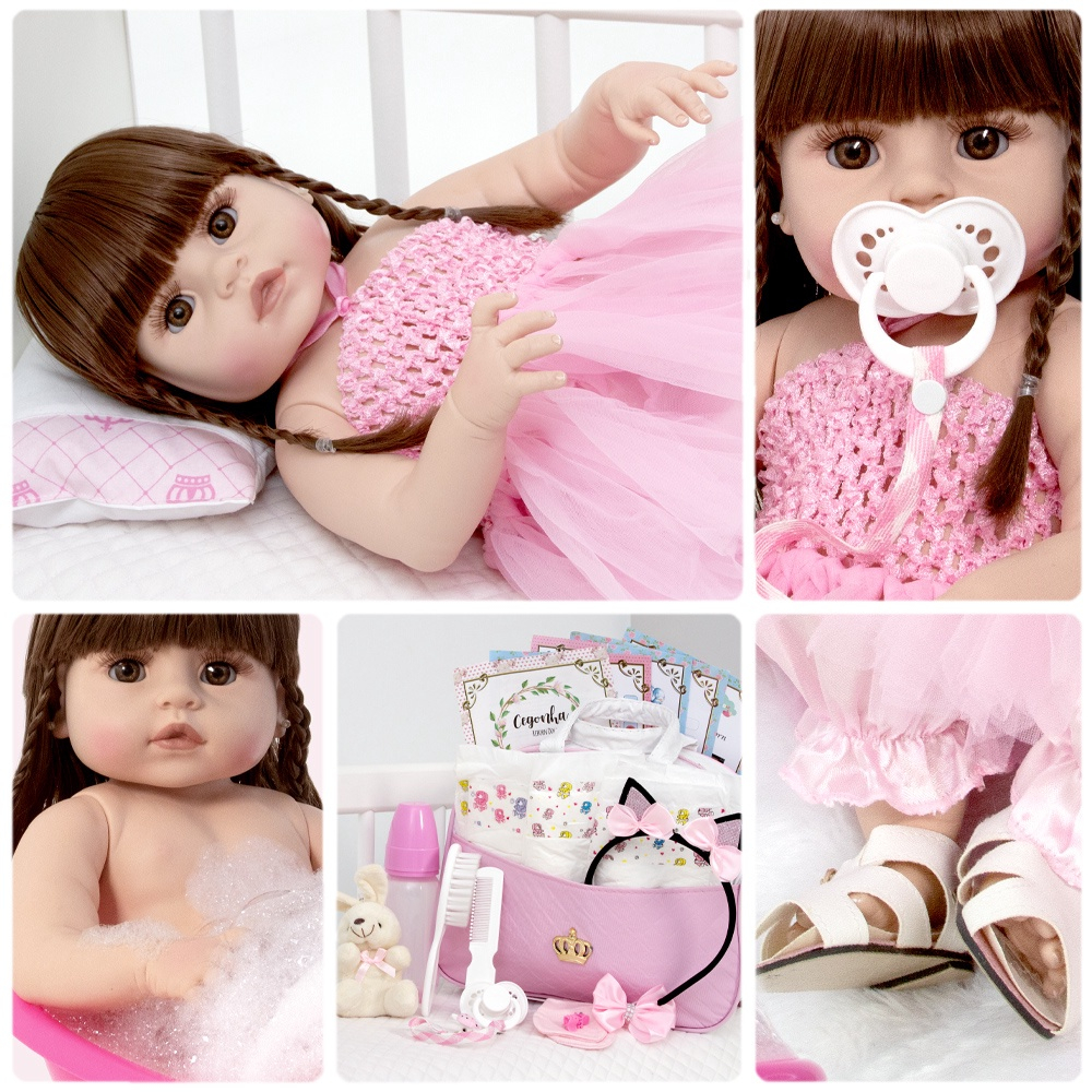 Boneca bebe reborn silicone