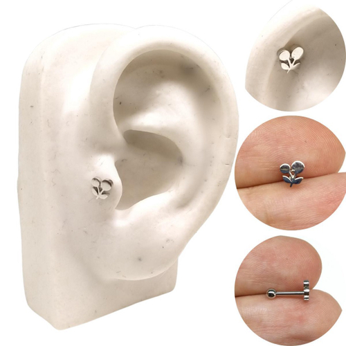 Piercing Tragus Cartilagem Cobra Prata 925