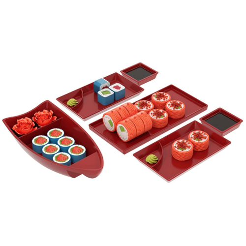 Jogo Oriental De Comida Japonesa Em Casa 4 Pessoas Azul 9pç