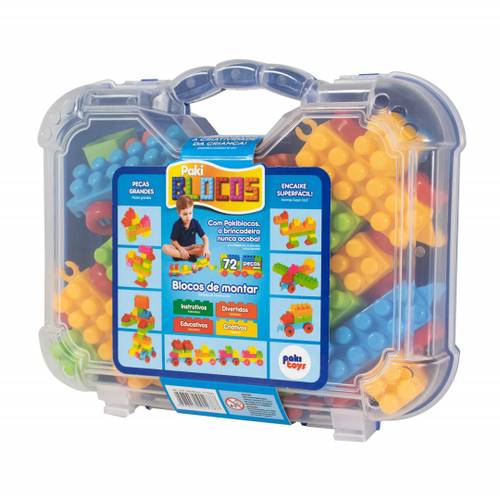 Kit Blocos Infantil Bolsa Com 180 Peças Grandes - Maptoy