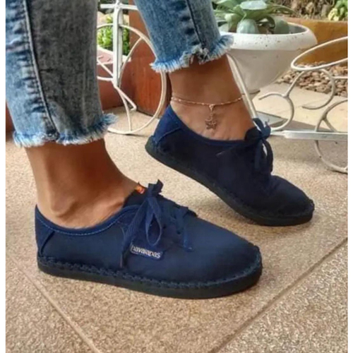 Sapatinho da sales havaianas com cadarço