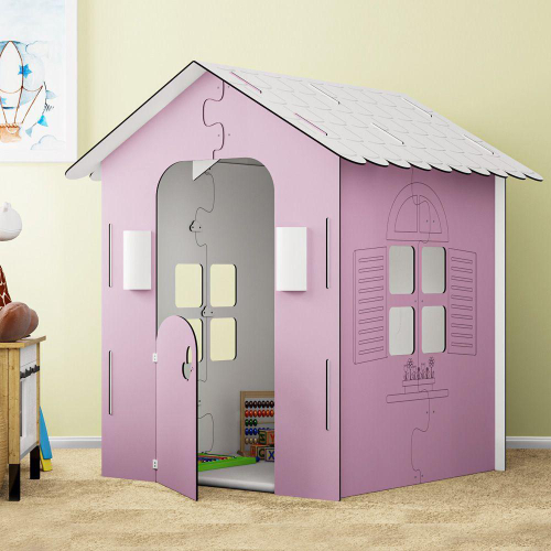 Casinha casa infantil mdf boneca Tema Peppa Pig com mini móveis