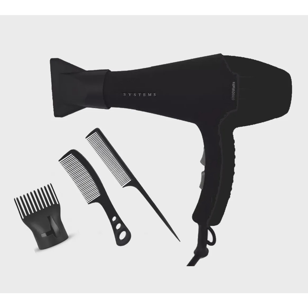 Secador de Cabelo Profissional Iónico Com Acessórios - 5000W