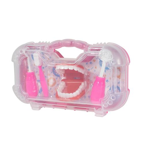 BRINQUEDO KIT DENTISTA GRANDE PARA MENINAS ROSA - FÊNIX